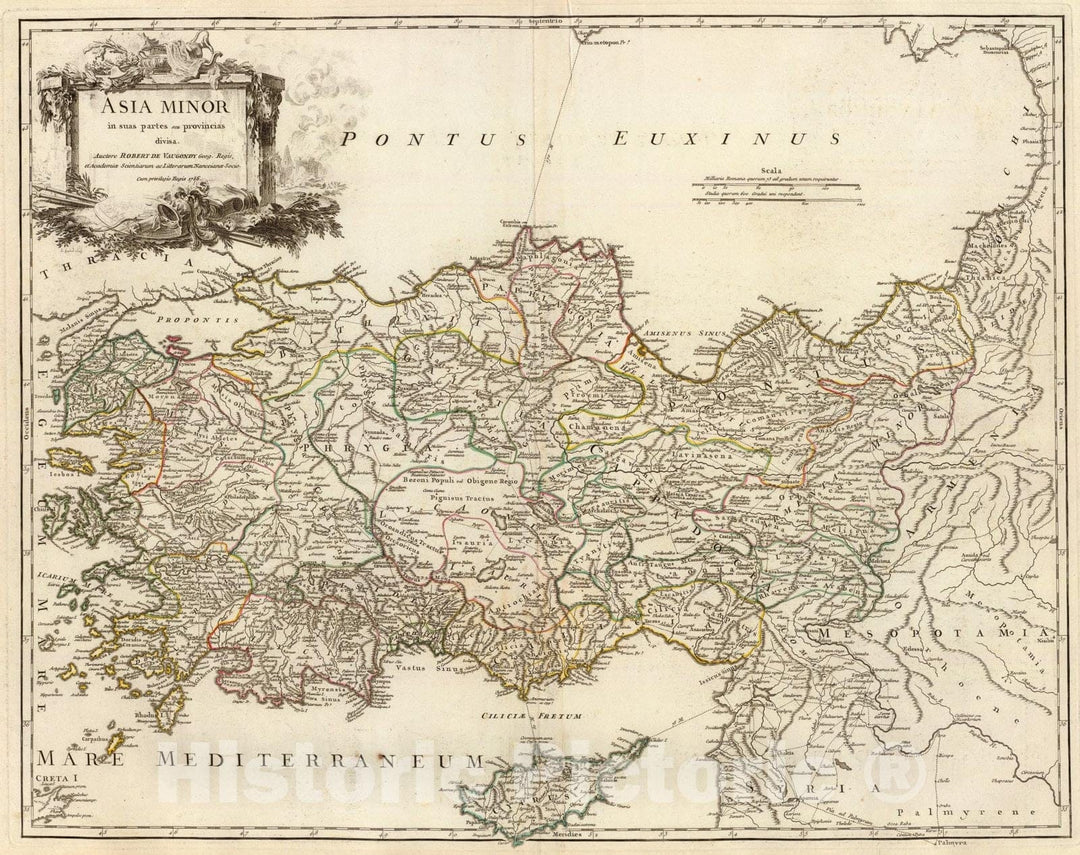 Historic Map : Asia Minor., 1751, Vintage Wall Art