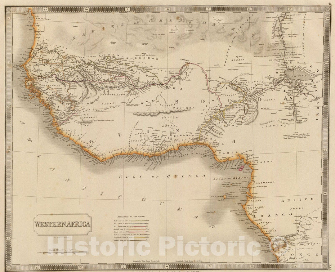 Historic Map : Africa Southern., 1829, Vintage Wall Art