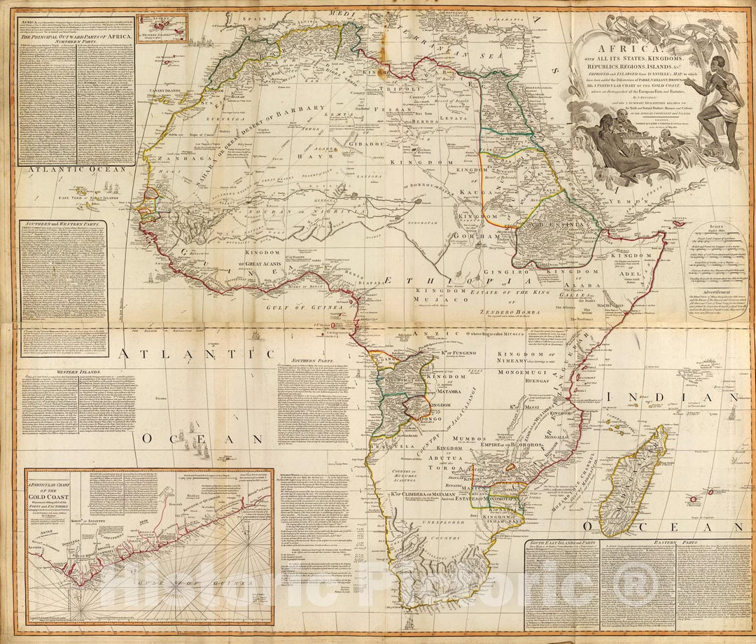 Historic Map : Composite: Africa., 1800, Vintage Wall Art