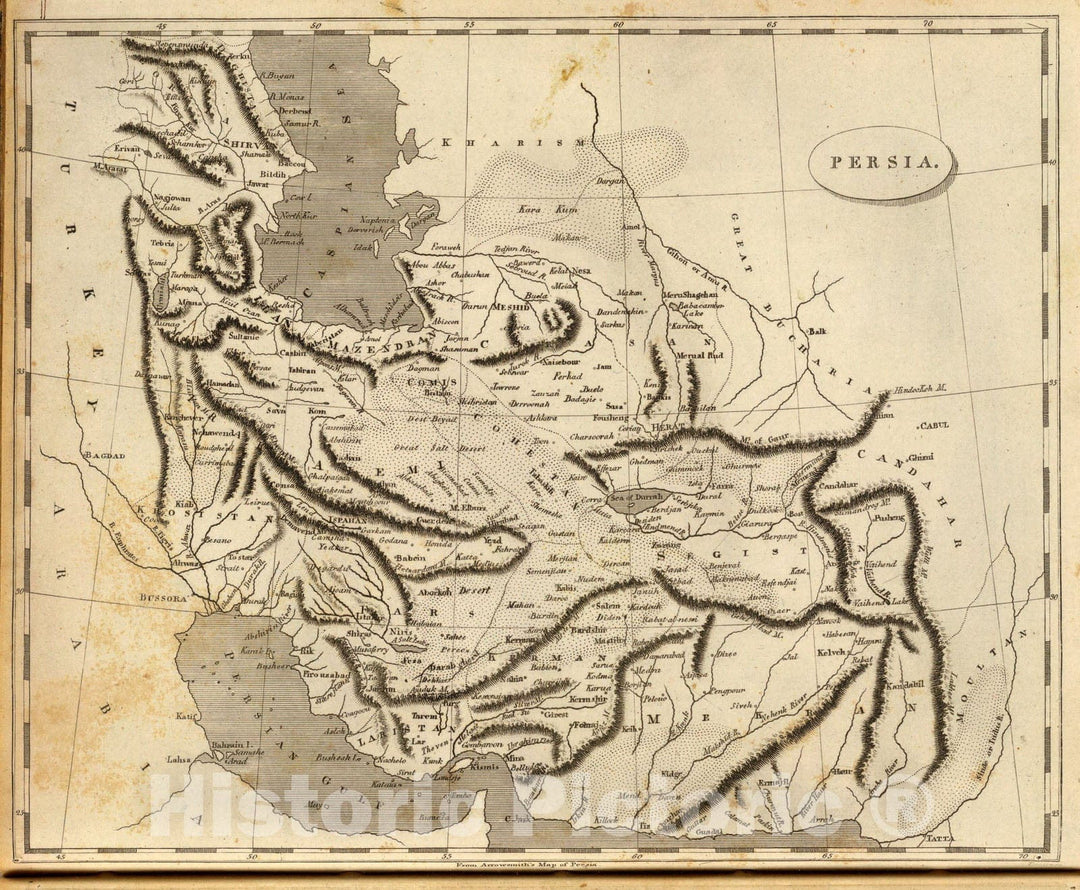 Historic Map : Persia., 1804, Vintage Wall Art