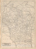 Historic Map : (Continues) Railway Distance Map of the State of Wisconsin, 1934, Vintage Wall Art