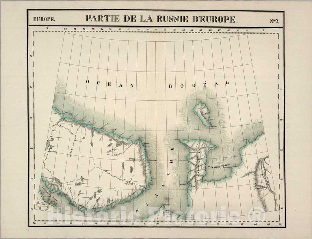 Historic Map : Partie, Russie d'Europe. Europe 2., 1827, Vintage Wall Art