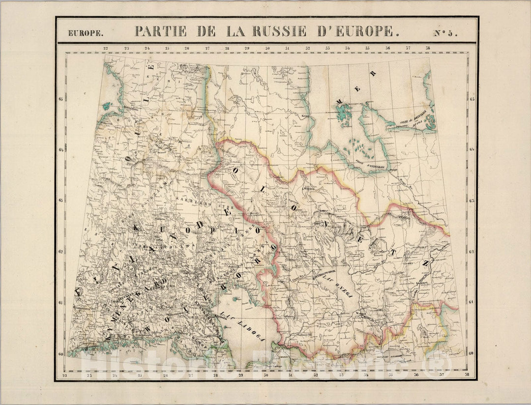 Historic Map : Partie, Russie d'Europe. Europe 5., 1827, Vintage Wall Art