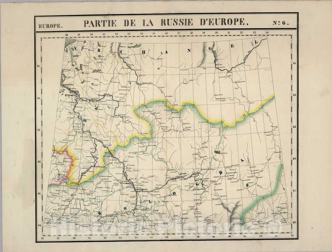 Historic Map : Partie, Russie d'Europe. Europe 6., 1827, Vintage Wall Art