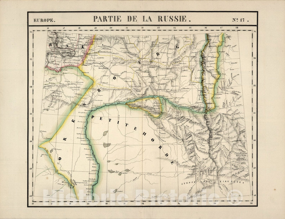 Historic Map : Partie, Russie. Europe 17., 1827, Vintage Wall Art