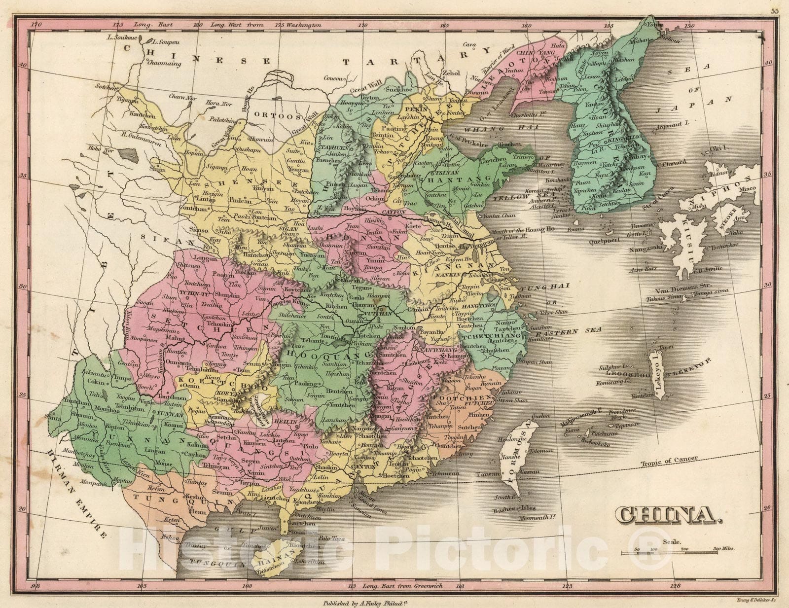 Historic Map : China., 1824, Vintage Wall Art