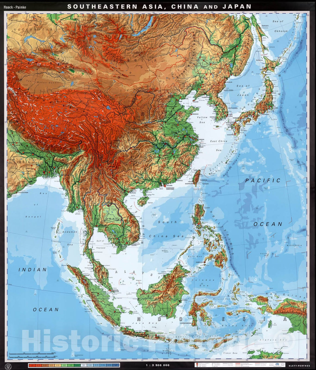 Historic Map : East & Southeast Asia, 2000, Vintage Wall Art