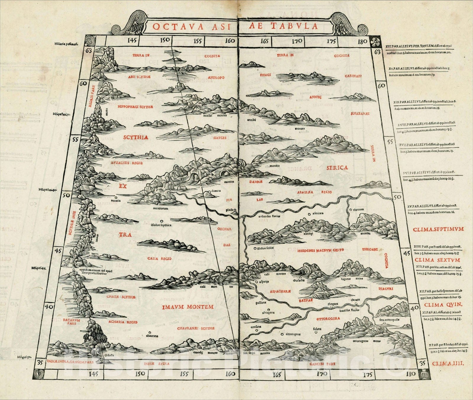 Historic Map : Octava Asiae Tabula [The Himilayas & Central Asia], 1511, , Vintage Wall Art