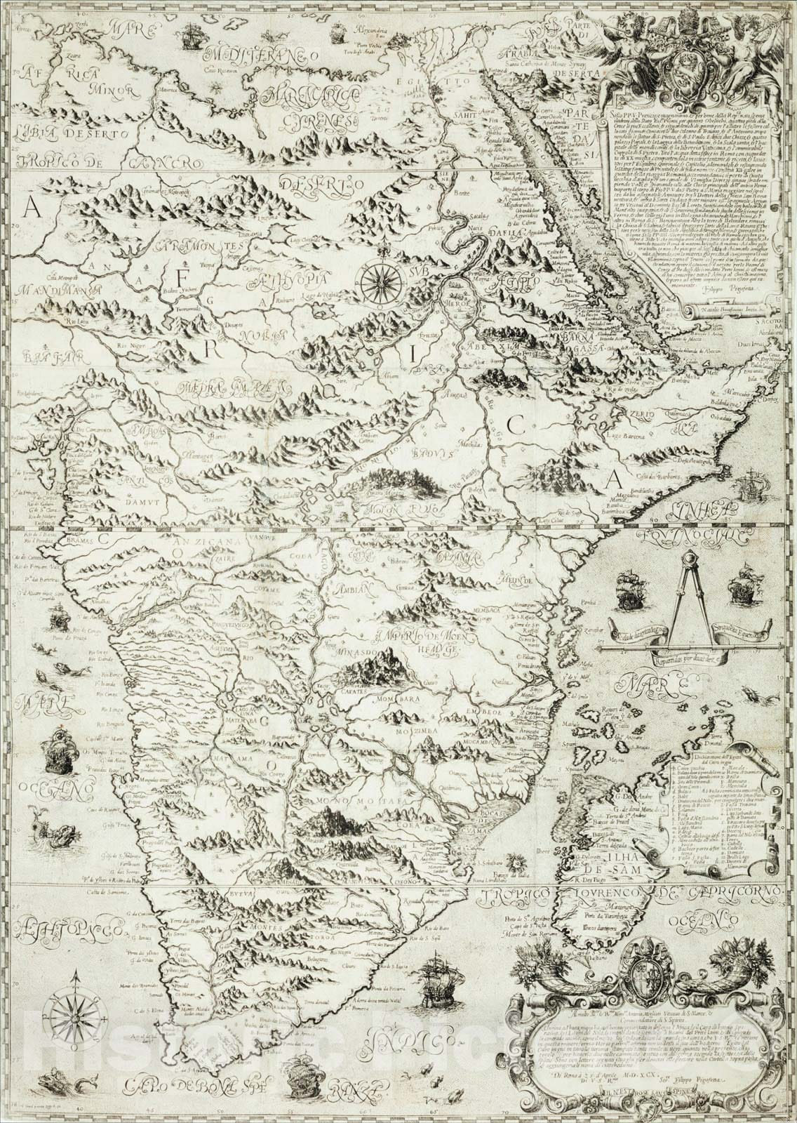 Historic Map : [Africa], 1591, Filippo Pigafetta, v1, Vintage Wall Art