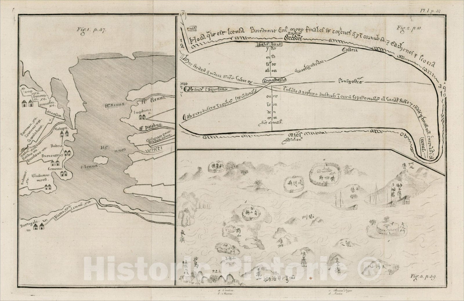 Historic Map : Hong Kong Harbor, Maccao, Canton, etc., c1780, James Basire, Vintage Wall Art