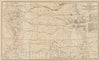Historic Map : Section of Map of the States of Kansas and Texas and Indian Territory, with parts of the Territories of Colorado and Mexico, 1867, 1867, , Vintage Wall Art