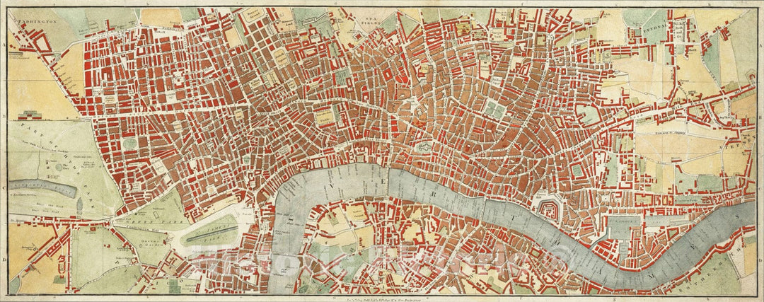 Historic Map : [London], , 0, Vintage Wall Art