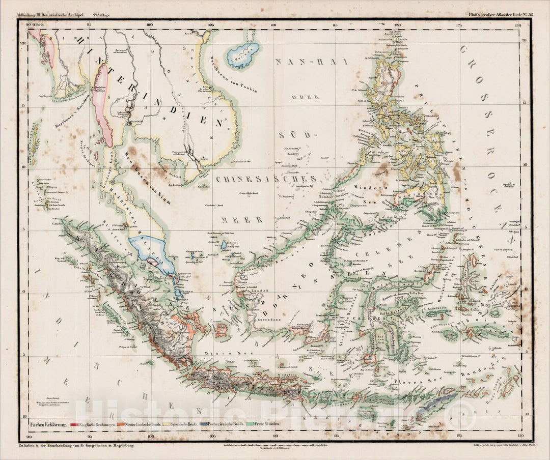 Historic Map : [Untitled Map of the Philippines and Southeast Asia], c1845, , Vintage Wall Art