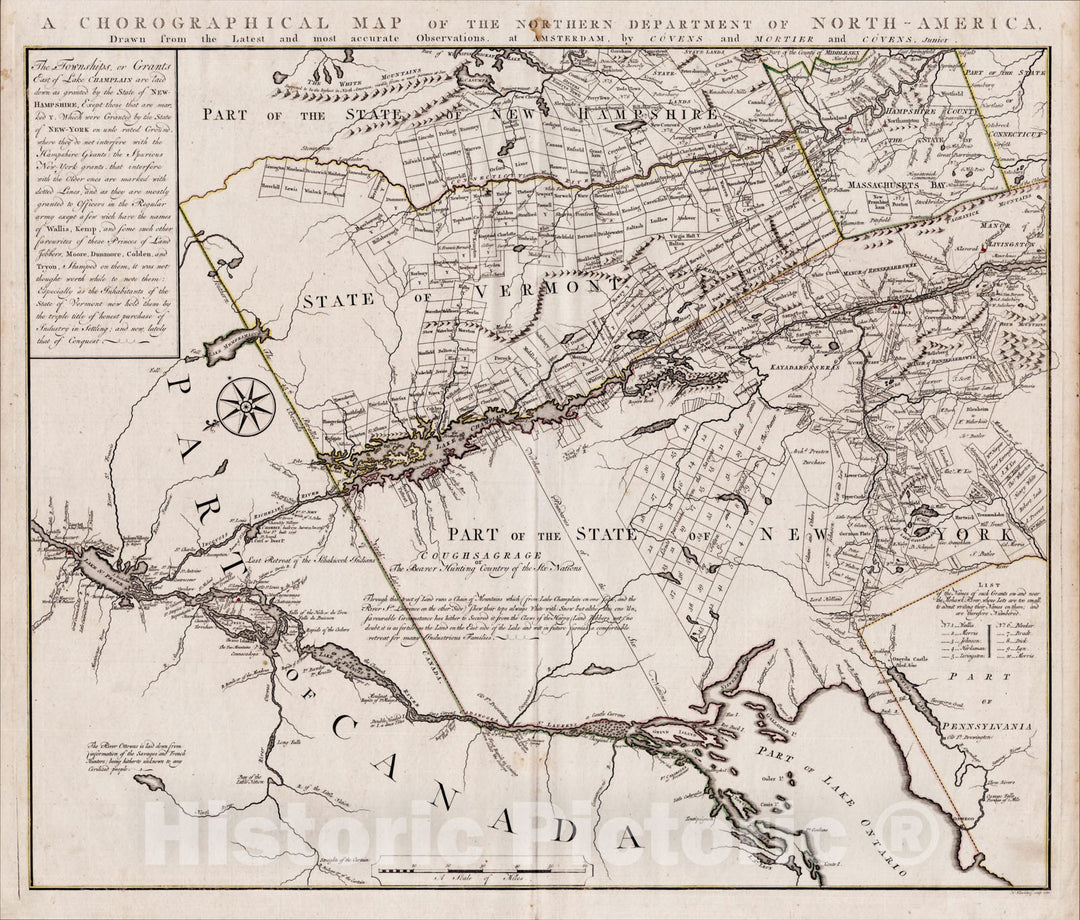 Historic Map : A Chorographical Map of the Northern Department of North-America, Drawn from the Latest and most accurate Observations, 1778, , Vintage Wall Art