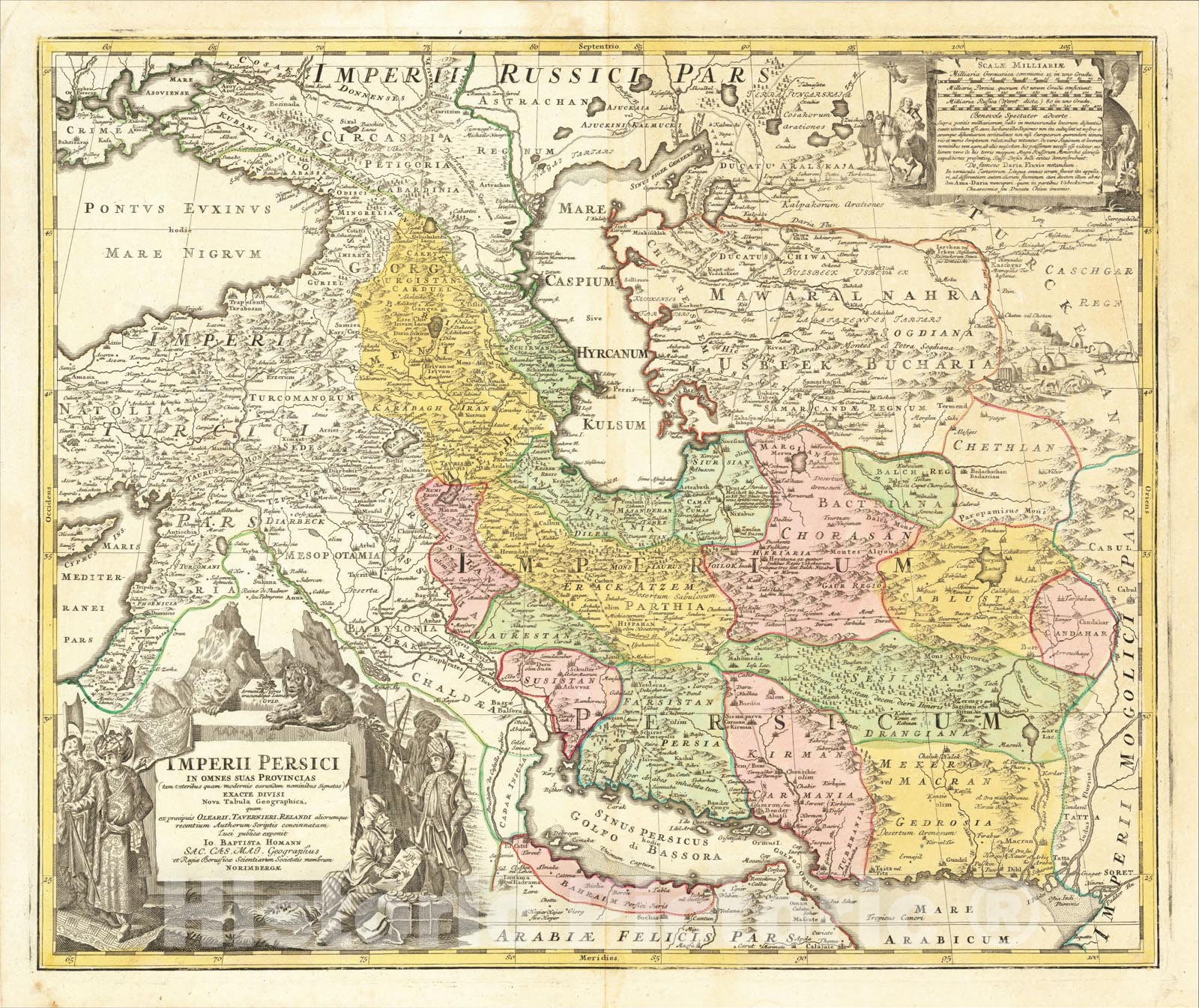 Historic Map : Imperii Persici In Omnes Suas Provincias, [includes Cyprus], 1720, Johann Baptist Homann, Vintage Wall Art