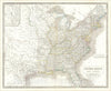Historic Map : [Shows Republic of Texas] United States and Texas, 1845, Alexander Keith Johnston, Vintage Wall Art