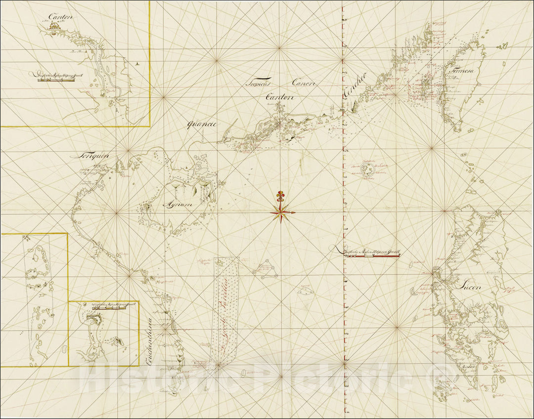 Historic Map : Gulf of Tonquin, Philippines, Coast of South China, Formosa, 1760, Gerrit De Haan, Vintage Wall Art