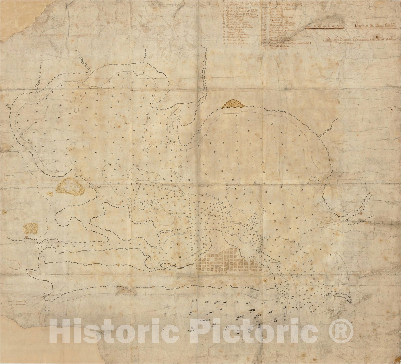 Historic Map : [San Juan, Puerto Rico], c1775, Anonymous, Vintage Wall Art