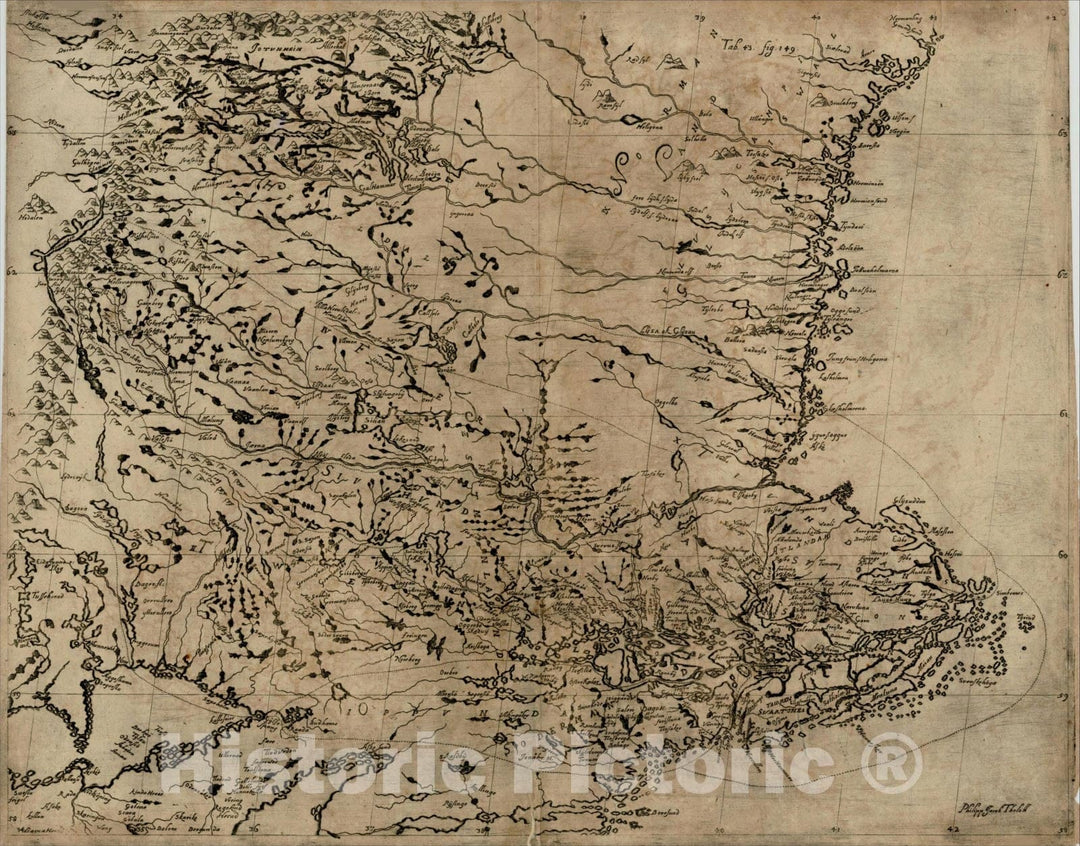 Historic Map : [Eastern Sweden, including Stockholm & Upsala] (Upsala shown as Plato's Atlantis), 1679, , Vintage Wall Art