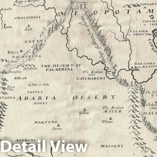 Historic Map : The Middle East "Arabia The Happie", Sir Walter Raleigh, 1614, Vintage Wall Art