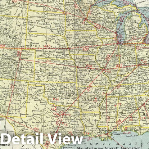 Historic Map : The United States, Matthews, 1917, Vintage Wall Art