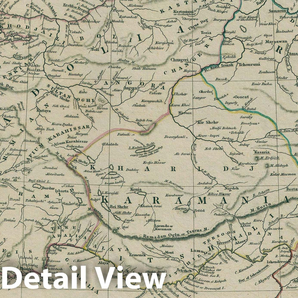 Historic Map : Turkey and Asia Minor, Arrowsmith, 1828, Vintage Wall Art