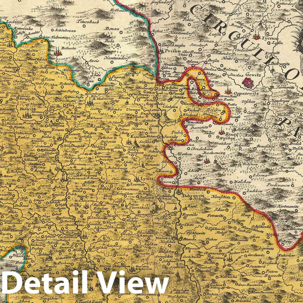 Historic Map : Moravia, Czech Republic, Homann, 1720, Vintage Wall Art