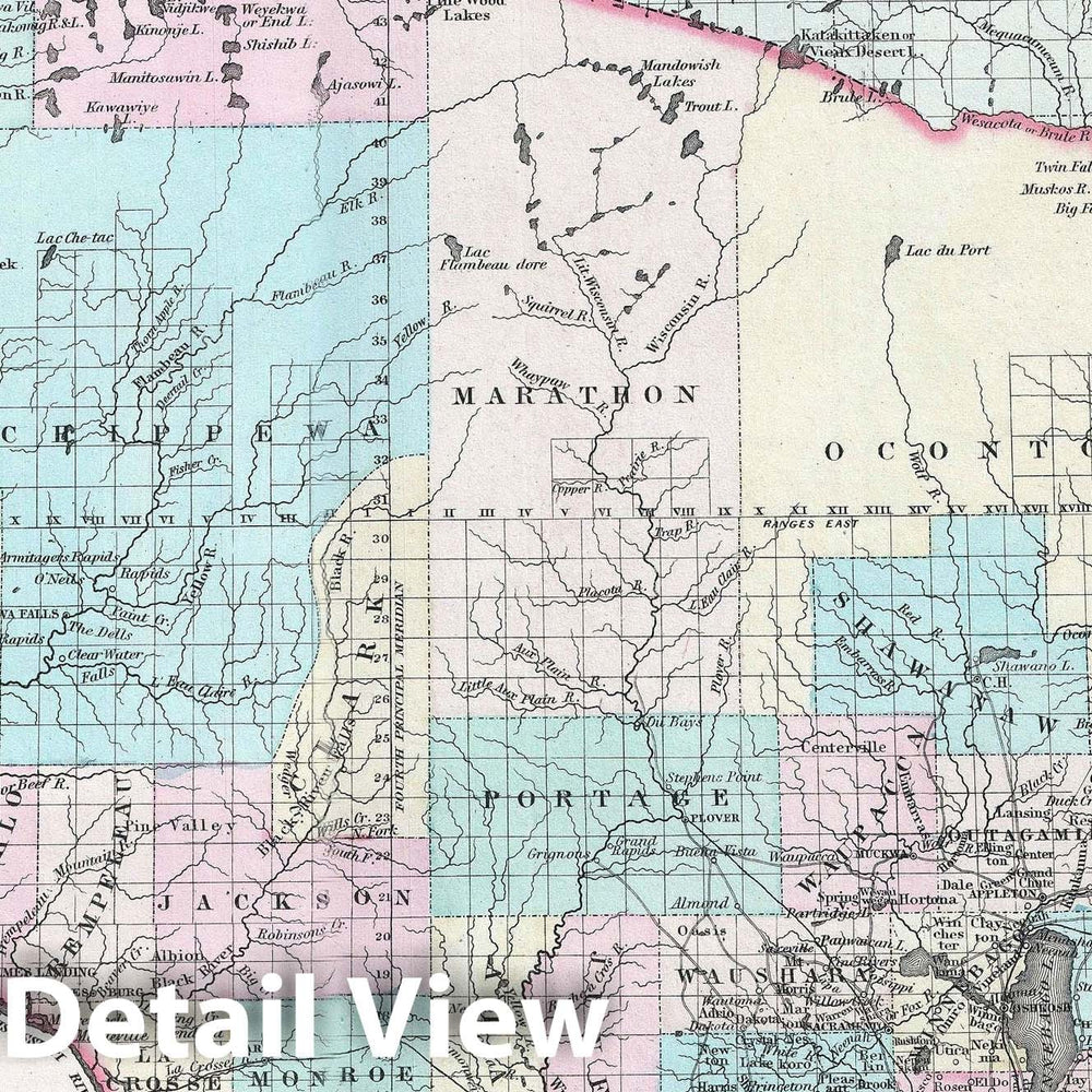 Historic Map : Wisconsin, Colton, 1856, Vintage Wall Art