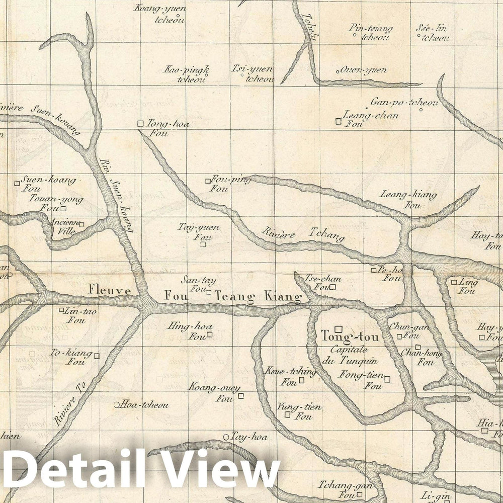 Historic Map : The Red River System and The Gulf of Tonkin, Vietnam, Porlier, 1810, Vintage Wall Art