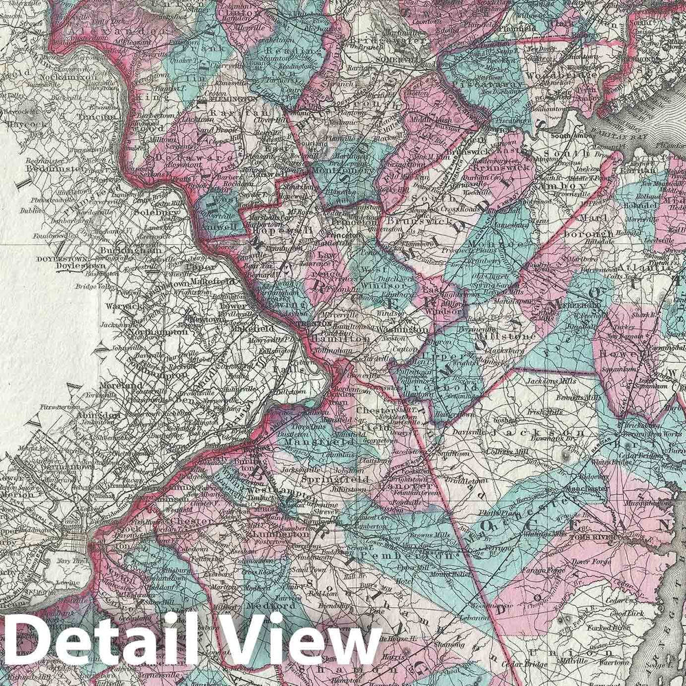 Historic Map : New Jersey, Colton Township, 1871, Vintage Wall Art