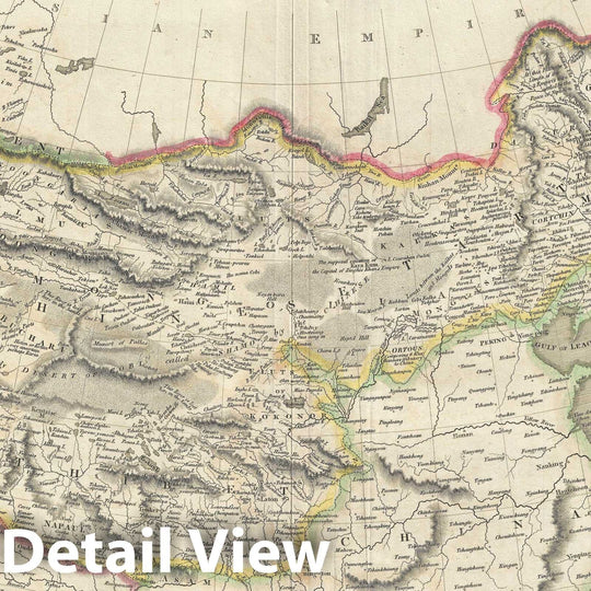 Historic Map : Tartary "Mongol Empire of Central and East Asia", Thomson, 1814, Vintage Wall Art