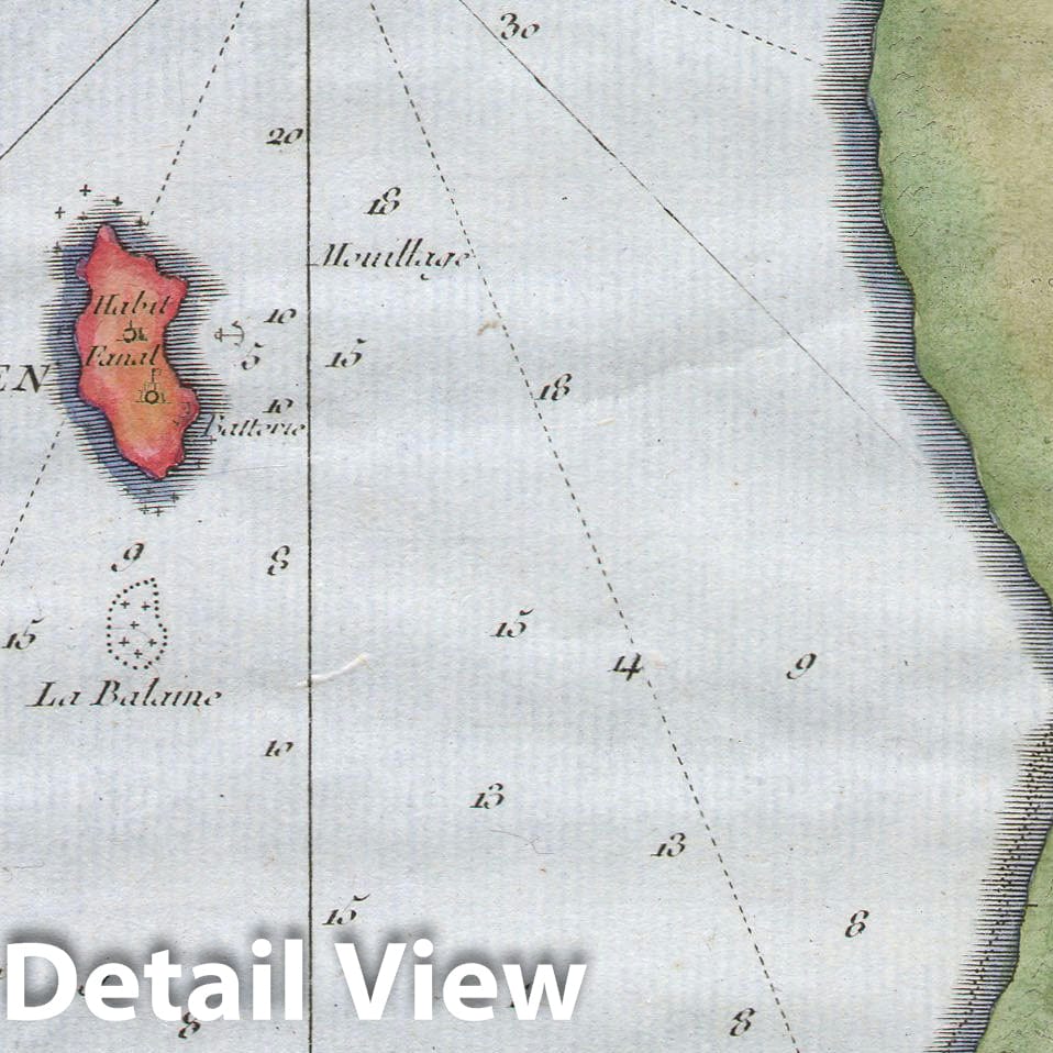 Historic Map : Cape Town " Cape of Good Hope " South Africa, Bellin, 1763, Vintage Wall Art