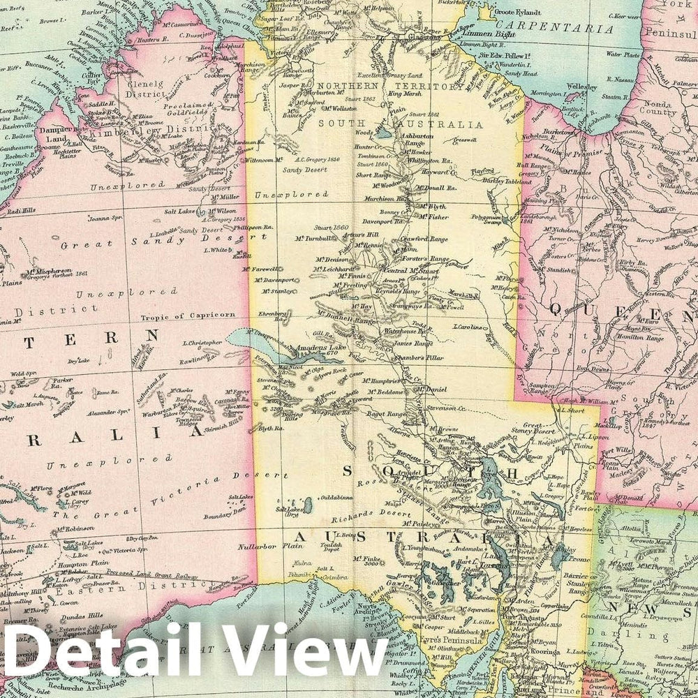 Historic Map : Australia, Bartholomew, 1890, Vintage Wall Art