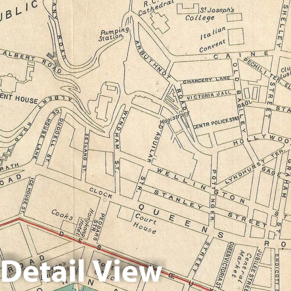 Historic Map : Plan of City of Victoria, Hong Kong, 1921, Vintage Wall Art