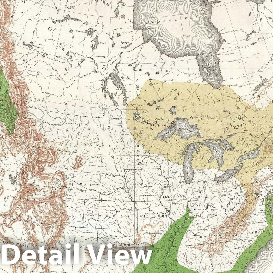 Historic Map : North America Depicting California Redwood Trees, Sargent Arboreal, 1884, Vintage Wall Art