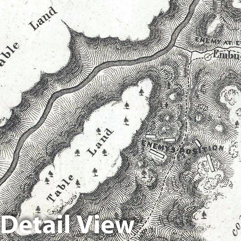 Historic Map : Battle of Embudo Pass, New Mexico during The Taos Revolt, Emory, 1847, Vintage Wall Art