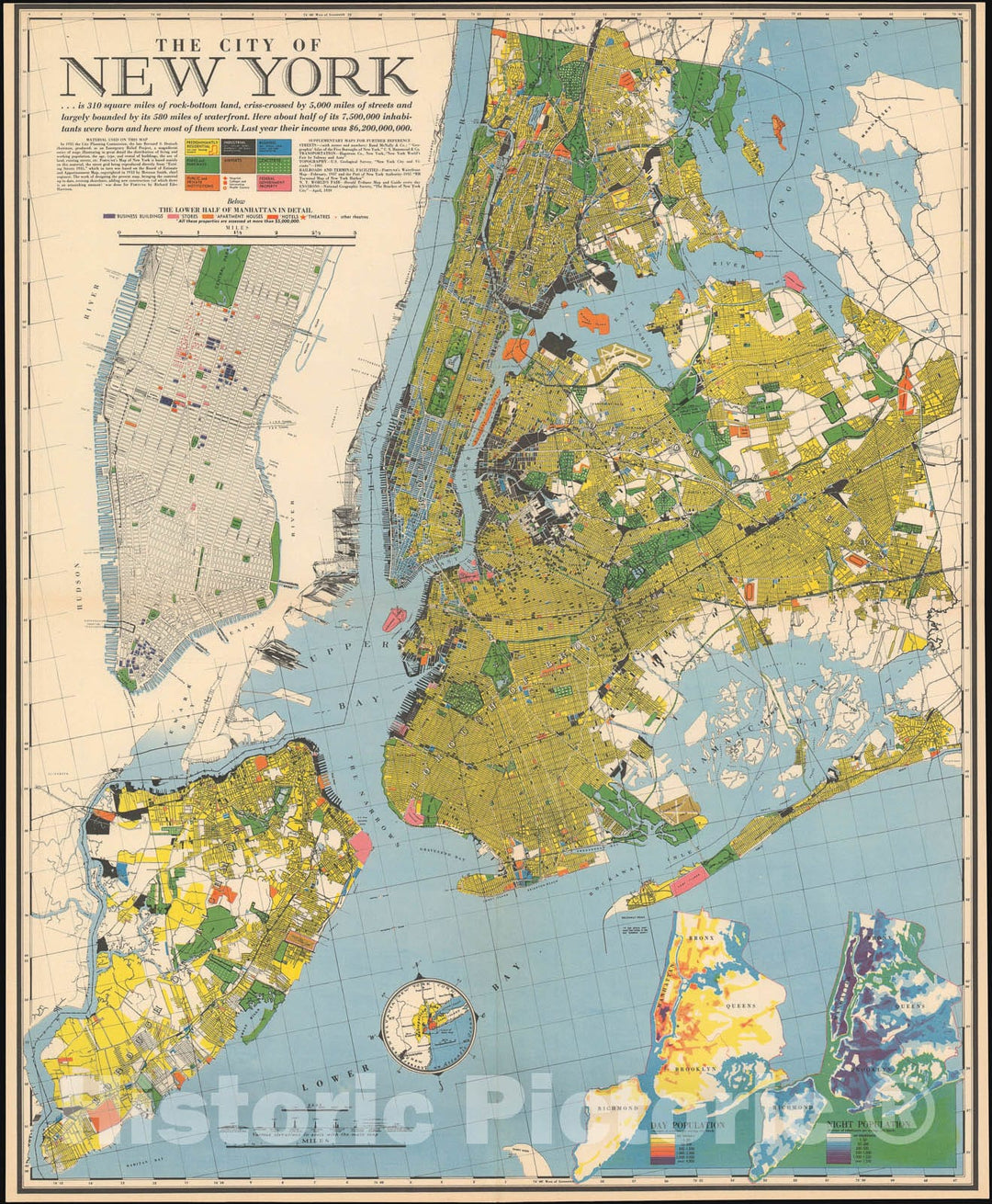 Historic Map : New York City, Harrison, 1939 v1, Vintage Wall Art