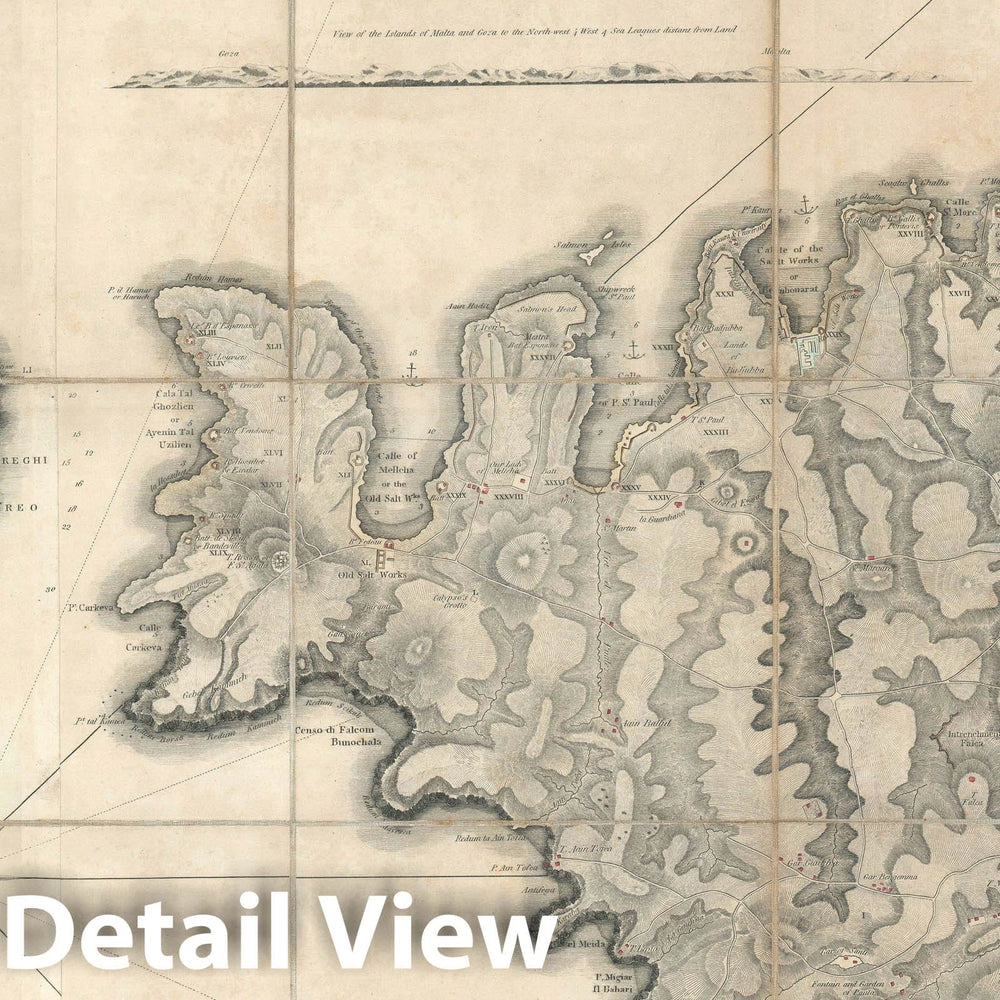 Historic Map : Malta and Gozo, Neele - Boisgelin, 1804, Vintage Wall Art