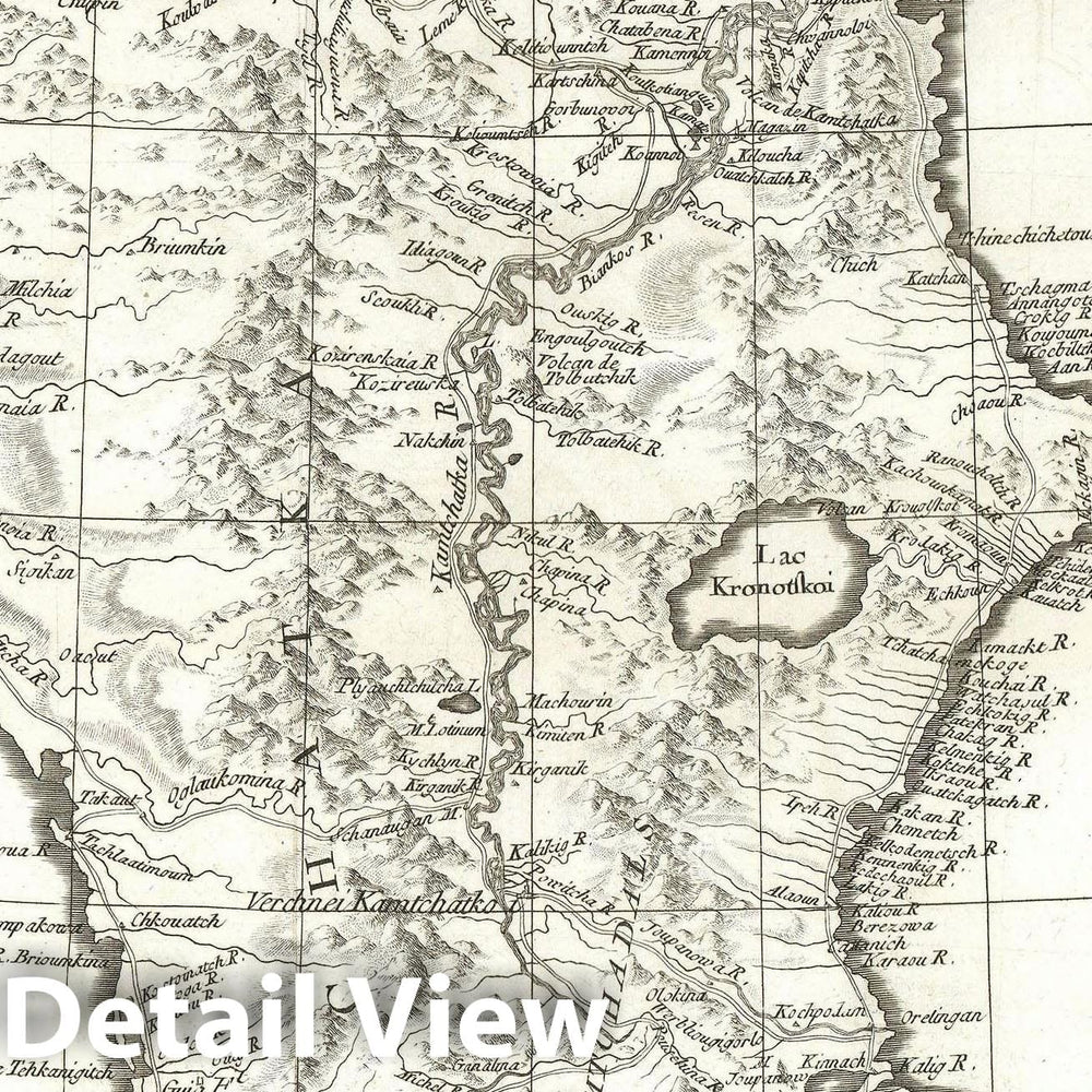 Historic Map : The Kamchatka Peninsula and The northern Kuril Islands, Bellin, 1757, Vintage Wall Art