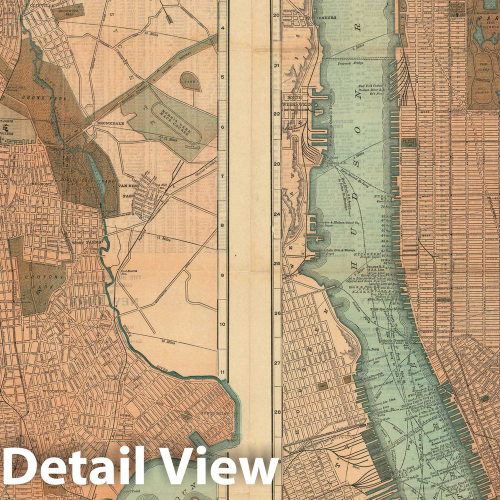 Historic Map : New York City, Blanchard, 1902, Vintage Wall Art