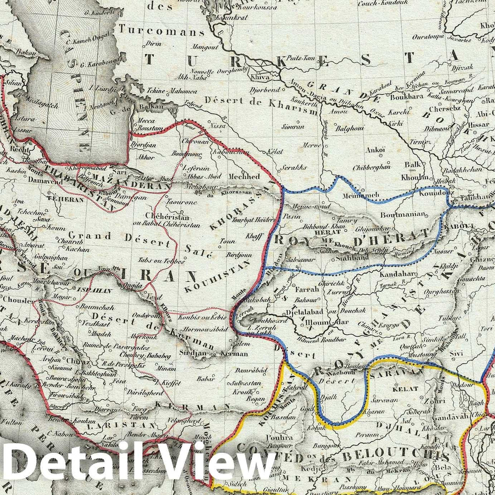 Historic Map : Persia, Lavasseur, 1852, Vintage Wall Art