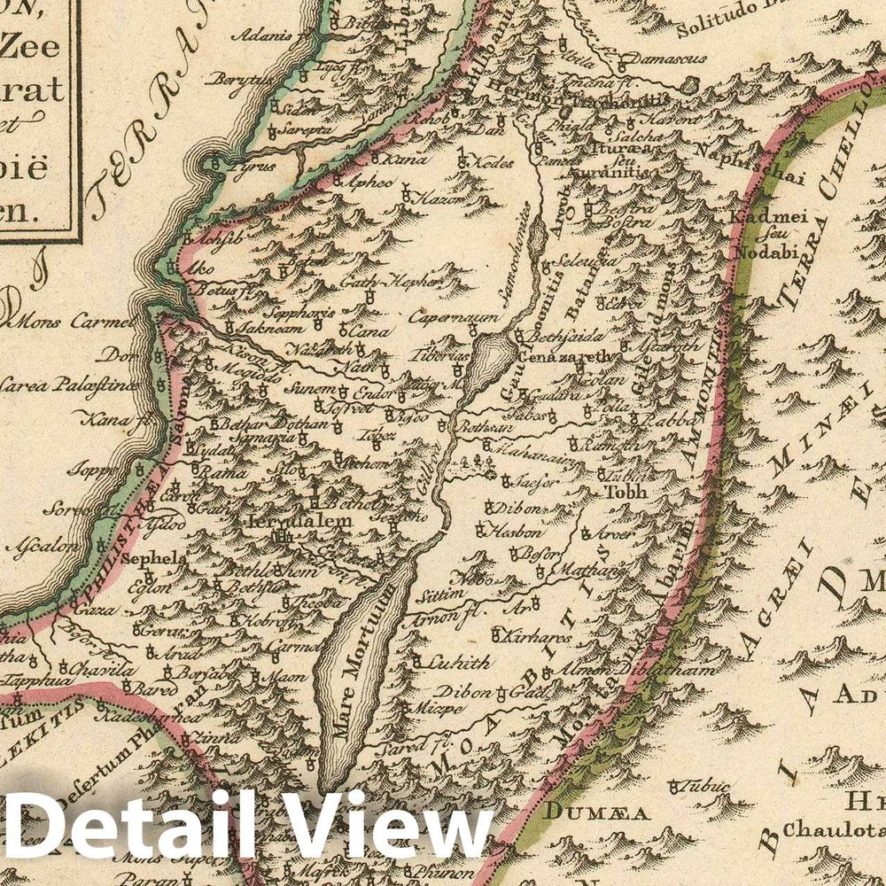 Historic Map : The Holy Land during The Regins of Kings David and Solomon, Schley, 1780, Vintage Wall Art