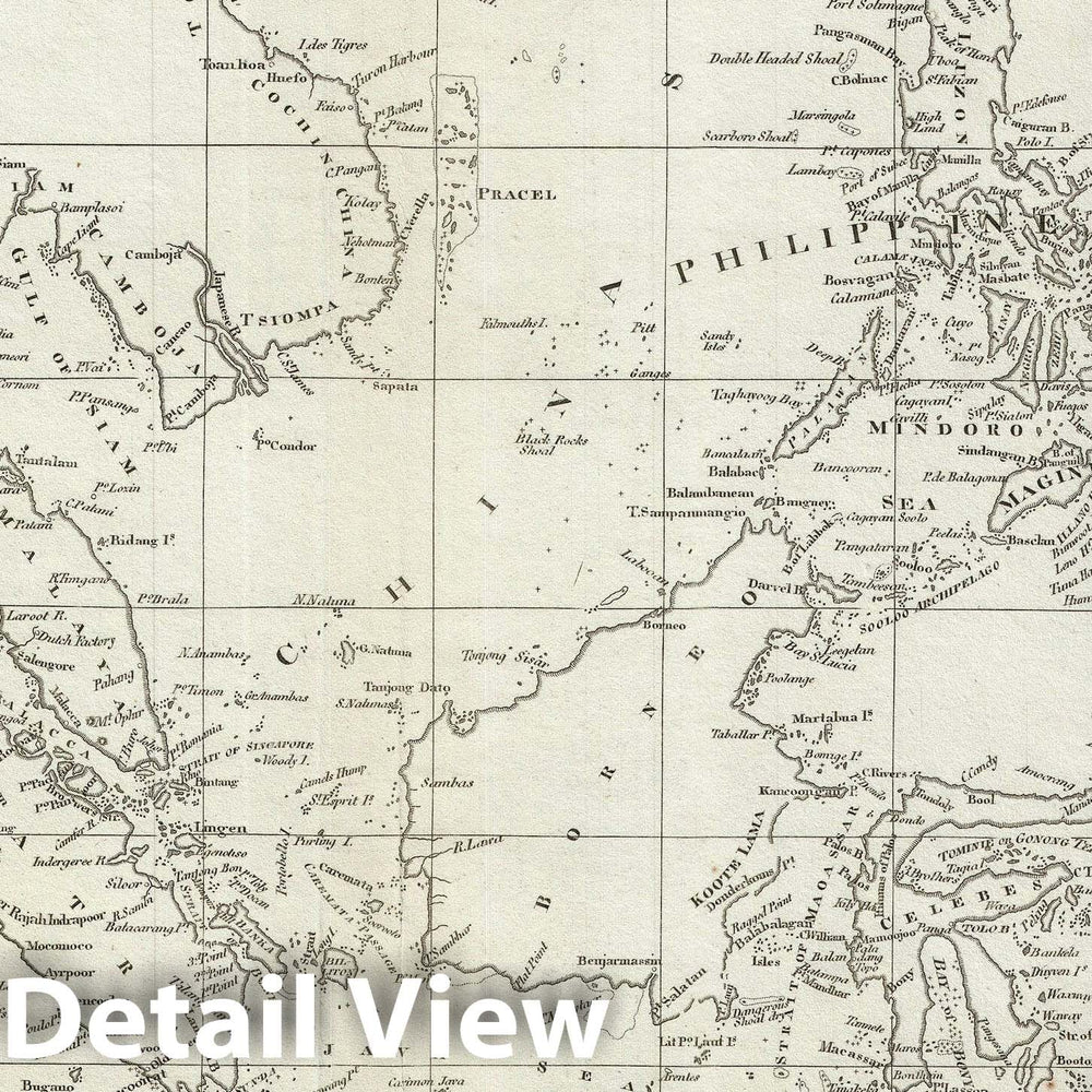 Historic Map : Nautical Chart East Indies, Arrowsmith, 1804, Vintage Wall Art