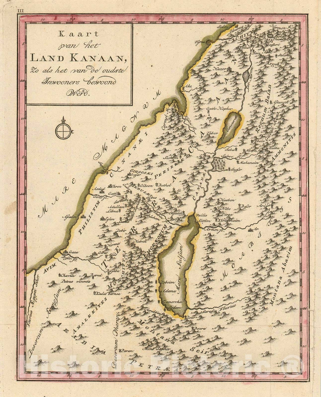 Historic Map : Canaan and its pre-Israelite Kingdoms, Schley, 1780, Vintage Wall Art