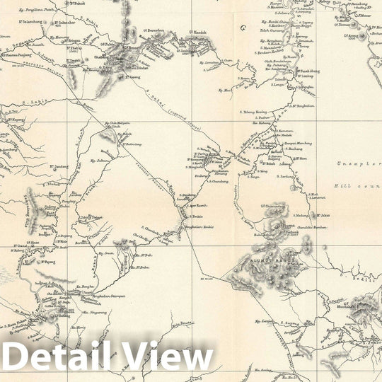 Historic Map : Johor, Malaya and Singapore - The First Survey of Johor, Lake, 1894, Vintage Wall Art