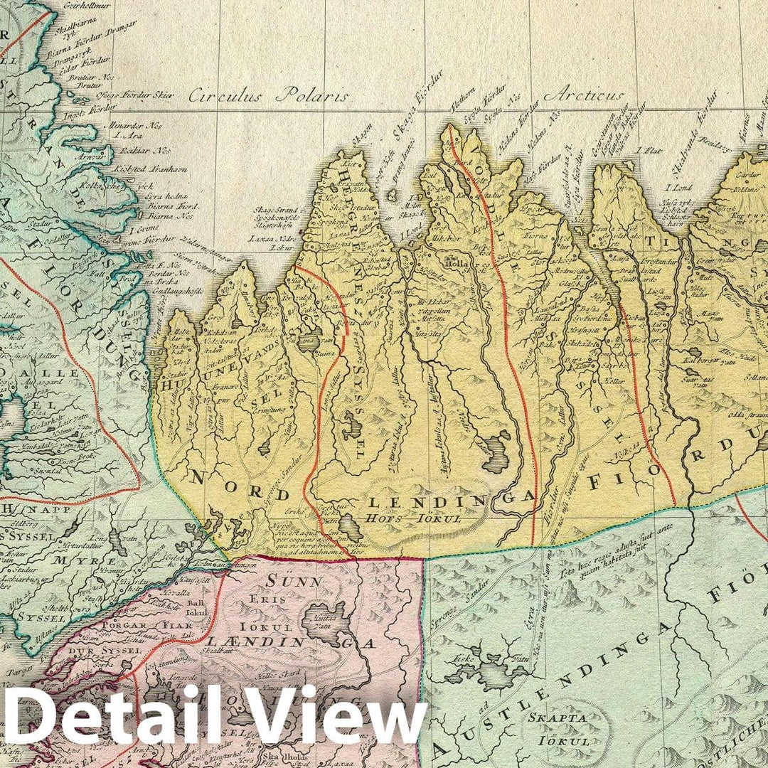 Historic Map : Iceland 'Insulae Islandiae', Homann Heirs, 1761, Vintage Wall Art