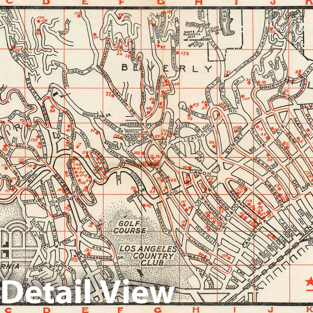 Historic Map : Souvenir Map and Guide to Starland Estates, 1957, Vintage Wall Art