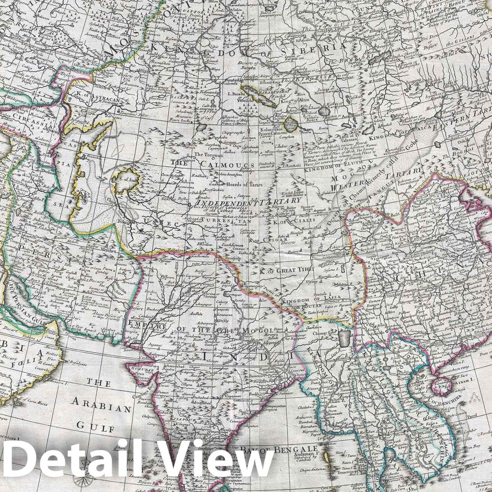 Historic Map : Asia "Sea of Korea and Eastern Sea", Senex Elephant Folio, 1725, Vintage Wall Art