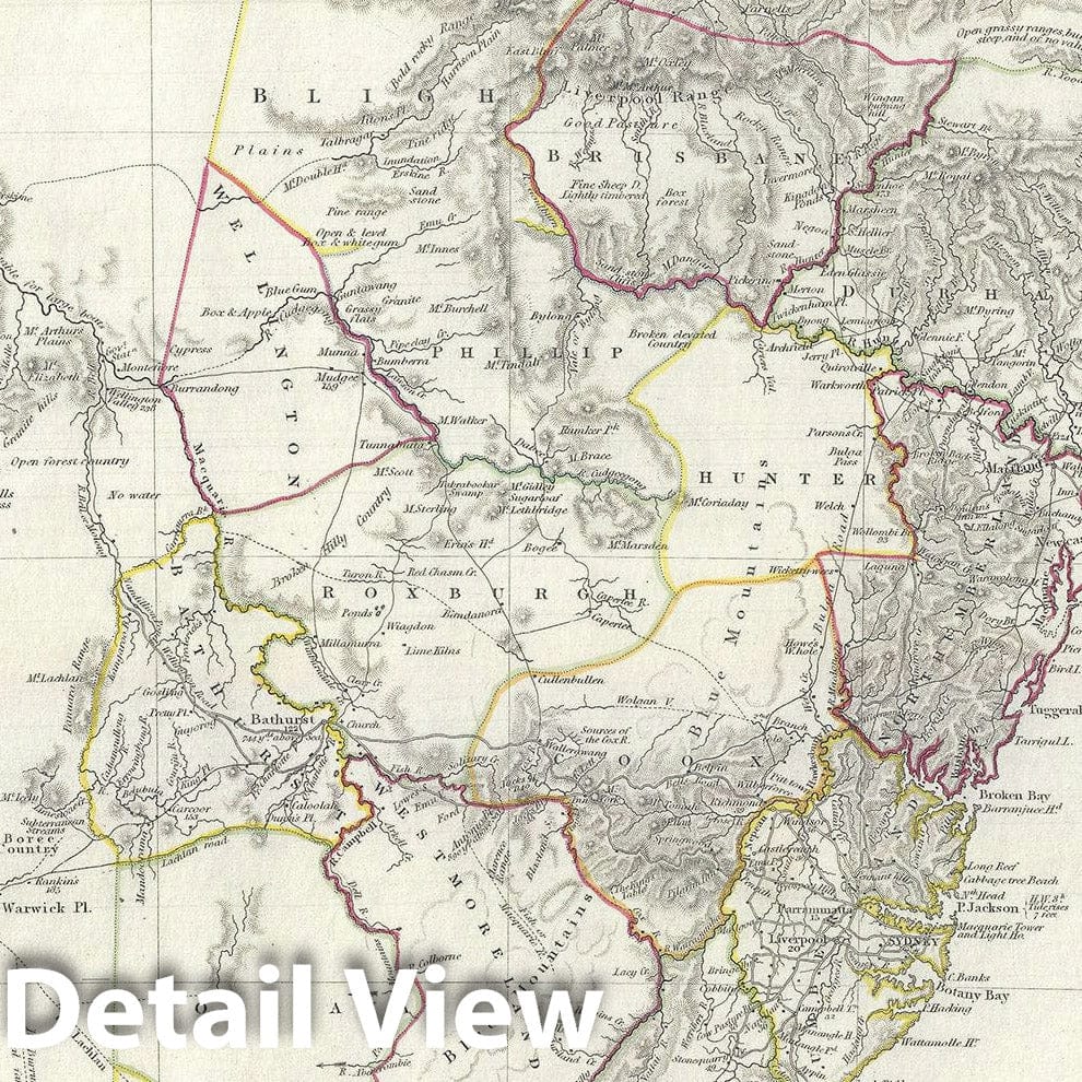 Historic Map : New South Wales, Australia, S.D.U.K., 1833, Vintage Wall Art