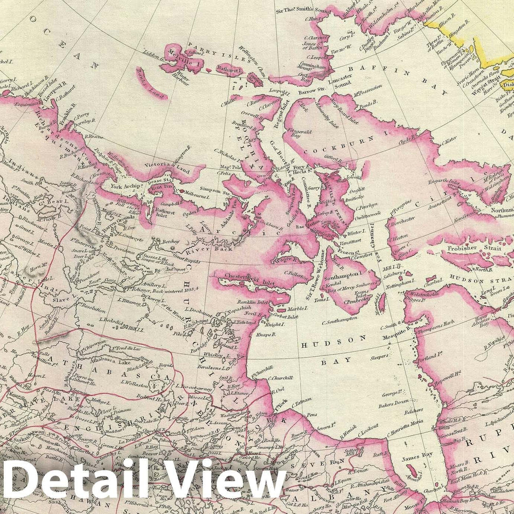 Historic Map : British North America or Canada, S.D.U.K., 1848, Vintage Wall Art